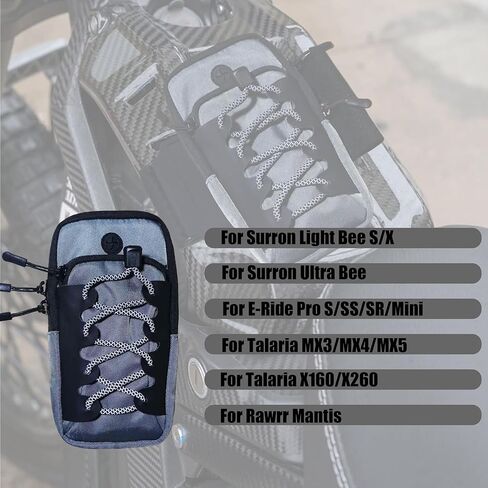 حقيبة إطار الدراجة الترابية الكهربائية من تريلفيكس، حقيبة غطاء بطارية تخزين أمامية، تخزين الغطاء الأمامي للدراجات النارية متوافق مع Surron Light Bee S/X، Tutti Soleil 01، E-Ride Pro SR/S/SS، Talaria MX3/MX4/MX5 in Kuwait