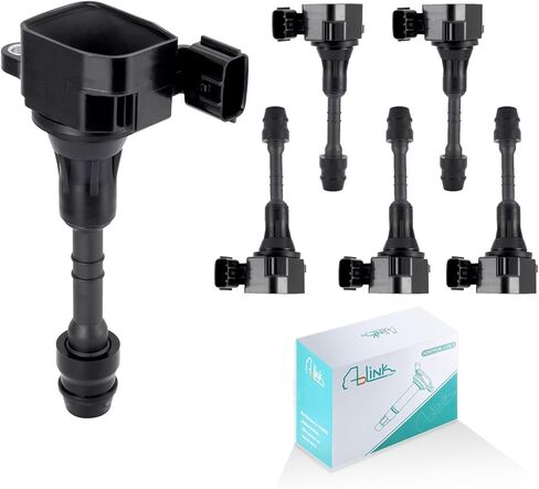 6 قطعة UF349 ملف الإشعال حزمة 22401-8H515 شمعات الإشعال لإنفينيتي I35 QX4 (3.5L 4.0L) لنيسان NV1500 NV3500 2012-2019، NV2500 2012-2020، سوزوكي خط الاستواء 2009-2012 3.5L 4.0L V6 UF-349 50075 5C1403 in Kuwait