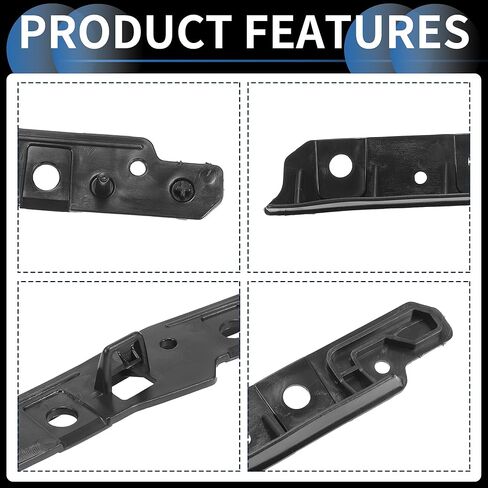 Bumper Support Bracket, Right Side Front Bumper Retainer Bracket Hold Mount No.FB5Z17E814A for Toyota Corolla 2001-2007 ABS Plastic Black, 1 Pc in Saudi Arabia