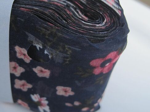 Floral Print Fabric Ruffling Scarf Yarn Col#266 1 Sk in Saudi Arabia