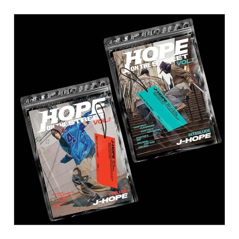 BTS J-HOPE HOPE ON THE STREET VOL.1 محتويات الألبوم الخاص + زين للصور + ملصق + بطاقة + تتبع مختوم إصدار J HOPE القياسي INTERLUDE in Saudi Arabia