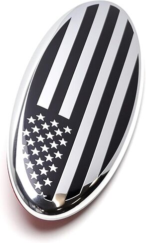 iJDMTOY 9-Inch Black/Chrome US Flag Design Front Grille Oval Emblem Badge Replacement Compatible with Ford 2004-14 F150, 2005-07 F250/F350, 2011-14 Edge, 2011-16 Explorer in Saudi Arabia
