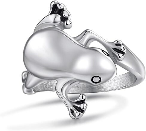 Stainless Steel Pubk Biker Skeleton Moth/Rhinoceros beetles Ring for Women Men in Saudi Arabia