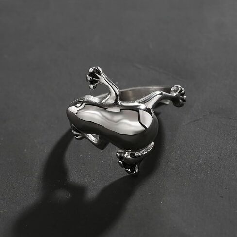 Stainless Steel Pubk Biker Skeleton Moth/Rhinoceros beetles Ring for Women Men in Saudi Arabia