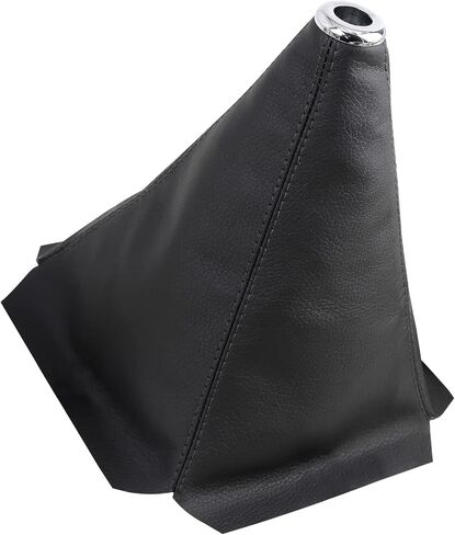 Motoforti Universal Car Gear Shifter Knob Cover, Dust Boot Cover, 20x27cm, PVC Faux Leather, Black in Saudi Arabia