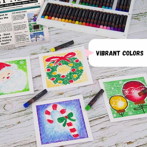 Oil pastels for artists - 48 soft pastels for artists - oil pastel set - oil pastels for kids - pastels art set - portfolio oil pastels professional - pastels art supplies for kids - pastel kit in Saudi Arabia
