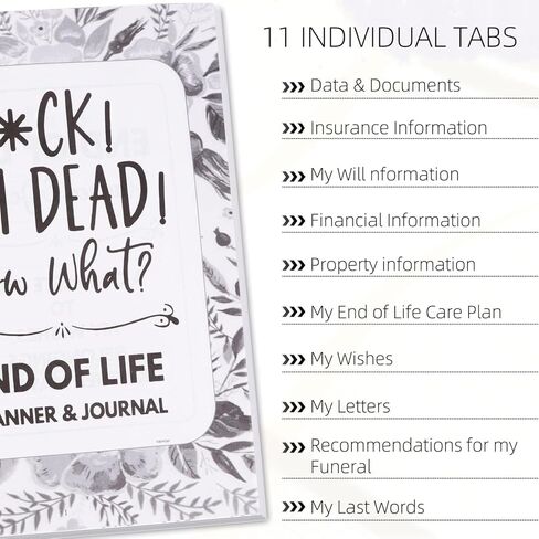 End of Life Planner: "Sorry, It's Your Problem Now" - A Humorous Wire-O Notebook Organizer for Your Final Wishes. This unique end-of-life planner helps you prepare and organize essential details with a touch of wit. (2 Pcs) in Saudi Arabia