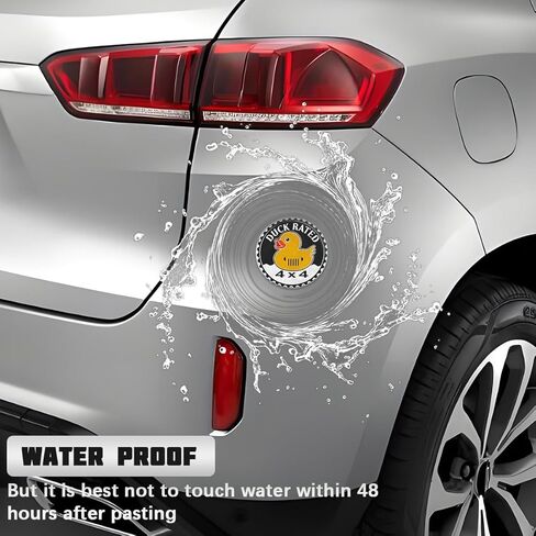 Gear Duck Rated Car Badge Emblem, 4×4 3D Metal Round Self Adhesive Vehicle Bumper Badge Sticker, Scratch Covering Automotive Exterior Trunk Decorative Decal, Universal Fit in Saudi Arabia