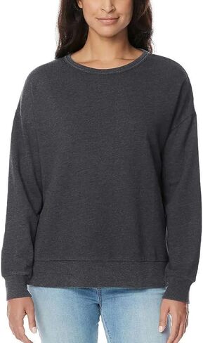 Buffalo David Bitton Women's Cotton Blend Cozy Top Crewneck Sweatshirt (US, Alpha, Large, Regular, Regular, Coral Peach) in Saudi Arabia