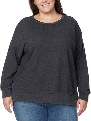 Buffalo David Bitton Women's Cotton Blend Cozy Top Crewneck Sweatshirt (US, Alpha, Large, Regular, Regular, Coral Peach) in Saudi Arabia