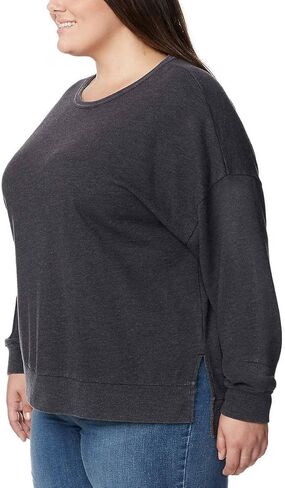 Buffalo David Bitton Women's Cotton Blend Cozy Top Crewneck Sweatshirt (US, Alpha, Large, Regular, Regular, Coral Peach) in Saudi Arabia