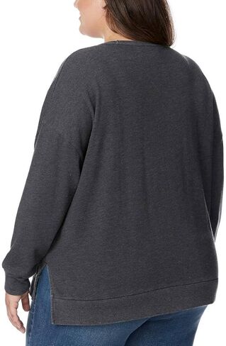 Buffalo David Bitton Women's Cotton Blend Cozy Top Crewneck Sweatshirt (US, Alpha, Large, Regular, Regular, Coral Peach) in Saudi Arabia
