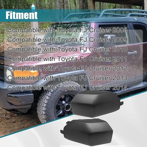 GXARTS 2PCS Black Left & Right Front Corner Bumper End Caps 52422-35060, 52423-35050 Compatible with Toyota FJ Cruiser 2007-2014 2PCS Left & Right Front Bumper Pad Set in Saudi Arabia