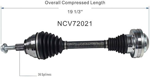 مجموعة عمود المحور GSP NCV72021 CV لسيارات مختارة من فولكس فاجن جولف وجي تي آي - يسار أمامي (جانب السائق) in Saudi Arabia