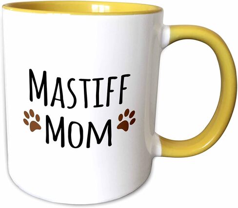 مج 3dRose Mastiff Dog Mom، 11 أونصة، أسود in Saudi Arabia