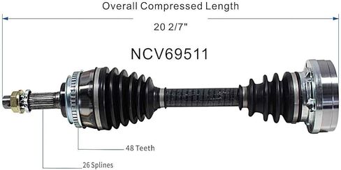 GSP NCV69511 CV Axle Shaft Assembly - Left or Right Front (Driver or Passenger Side) in Saudi Arabia
