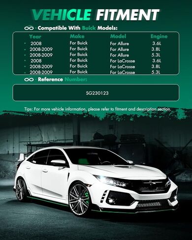 SCITOO SG230123 21.38 بوصة يدعم الرفع مناسب لـ Buick Allure 2008-2009، لـ Buick Lacrosse 2008-2009 دعامات الصدمات الأمامية اليسرى واليمنى 2 قطعة in Saudi Arabia