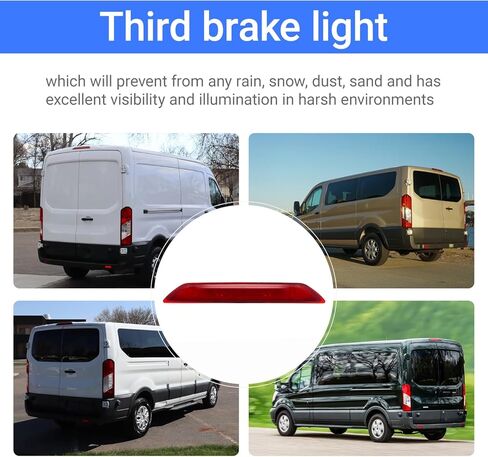 مصباح الفرامل الثالث الثالث مصباح ضوء الفرامل العالي متوافق مع 2015-2023 Ford Transit 150 250 350 350HD استبدال BK3Z13466A BK3Z13466C in Kuwait