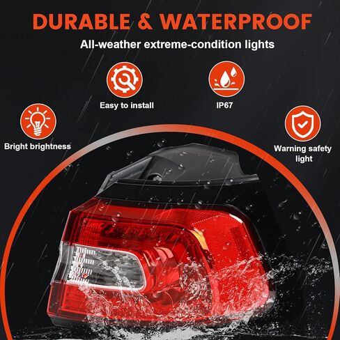 Tail Lights Compatible with Jeep Cherokee 2014-2018 Right Passenger Side Brake Rear Lamp Taillights Replacement for 68102906AF CH2805107 in Saudi Arabia