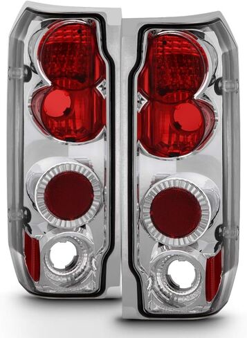 ACANII-For 1987-1996 Ford F150 F250 F350 برونكو كروم أضواء خلفية خلفية مصابيح الفرامل زوج جانب السائق والراكب in Saudi Arabia