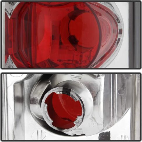 ACANII-For 1987-1996 Ford F150 F250 F350 برونكو كروم أضواء خلفية خلفية مصابيح الفرامل زوج جانب السائق والراكب in Saudi Arabia