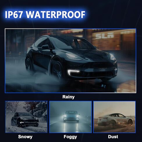 مصابيح LED للجري النهاري (DRL) لـ 2021-2024 Tesla Model Y مع إشارات انعطاف كهرماني ديناميكي + 6500K White DRL | التوصيل والتشغيل المباشر | الرسوم المتحركة لبدء التشغيل | IP67 مقاوم للماء (زوج واحد) in Kuwait