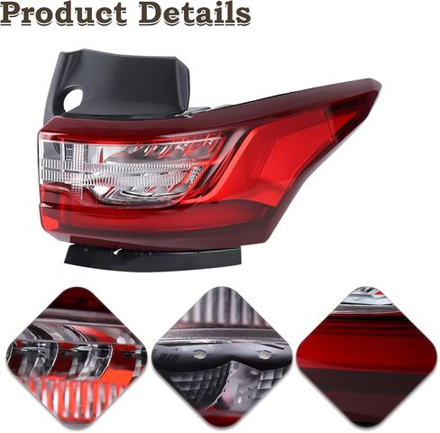 الجانب الأيمن للركاب مصباح LED خلفي متوافق مع 2018 2019 2020 2021 تشيفي ترافيرس شيفروليه مجموعة المصابيح الخلفية الخارجية مع لمبات 84618032 GM2805130 RH in Kuwait