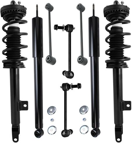 Detroit Axle - RWD 8pc Suspension Kit for 2011-2019 Chrysler 300, 2011 Dodge Challenger, 2 Front Struts with Coil Spring 2 Rear Shock Absorbers 4 Front Rear Sway Bar Links Replacement in Saudi Arabia