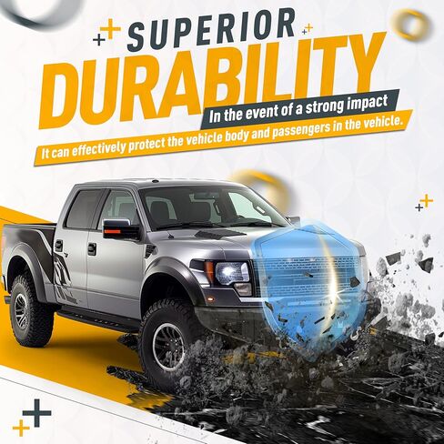 KUAFU Front Bumper Compatible with 2009-2014 Ford F150 SVT Raptor w/Winch Plate Led Lights Bull Bar Powder Coated Black Steel in Saudi Arabia
