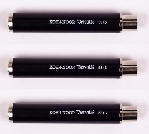 Koh-I-Noor 5343 - حامل طباشير مصنوع من المعدن للطباشير المستدير 9-10 مم، أسود - قطعة واحدة in Saudi Arabia