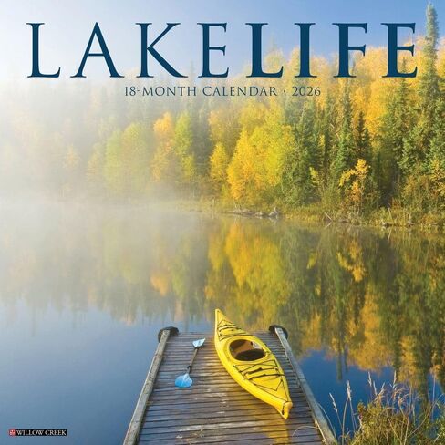 Willow Creek Press, Lake Life 2026 Wall Calendar, 12'' X 12'', 18-Month Calendar with Stapled Binding in Saudi Arabia