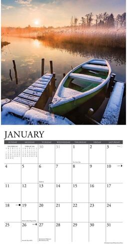 Willow Creek Press, Lake Life 2026 Wall Calendar, 12'' X 12'', 18-Month Calendar with Stapled Binding in Saudi Arabia