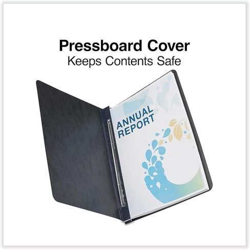 Universal Pressboard Report Cover, Two-Piece Prong Fastener, 3" Capacity, 8.5 X 11, Black/Black in Saudi Arabia