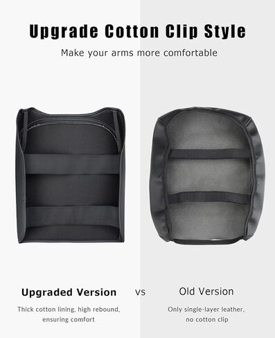 INTGET Center Console Armrest Cover for Ford F150 Accessories 2009 2010 2011 2012 2013 2014 Car Middle Lid Seat Cover Protector Elbow Cushion Pad (Black Stitches, 2009-2014) in Kuwait