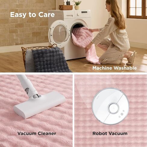 سجاد منطقة Bedsure مقاس 8 × 10 لغرفة المعيشة، سجاد قابل للغسل في الغسالة، سجادة عتيقة، ظهر غير قابل للانزلاق، غير قابل للتساقط، سجاد منخفض الكومة سهل العناية لغرفة النوم وغرفة الطعام، أزرق in Kuwait