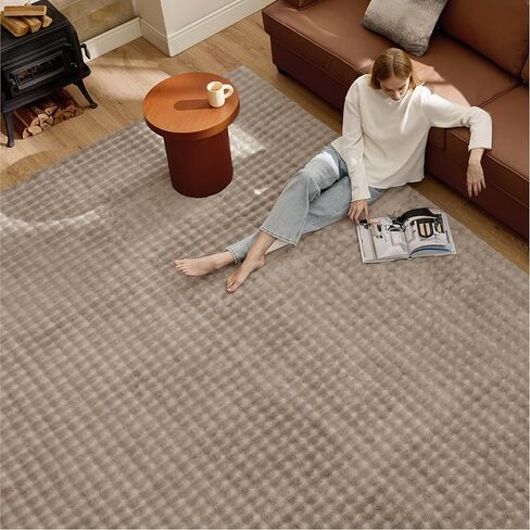 Bedsure 8x10 Area Rugs for Living Room, Machine Washable Rugs, Vintage Rug, Non-Slip Backing, Non-Shedding, Low Pile Easy Care Throw Rugs for Bedroom Dining Room, Blue in Saudi Arabia