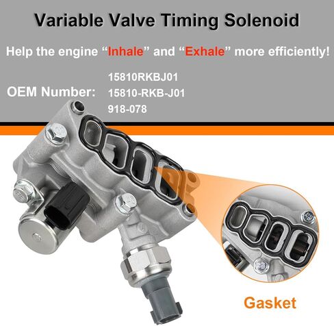Engine Variable Valve Timing (VVT) Solenoid Compatible with 2008-2012 Honda Accord 2.4L L4, 15811R41L01 Oil Control Variable Valve Timing VVT Solenoid Replace# 15811-R41-L01, 918-007, VV1189, TS1140 in Kuwait
