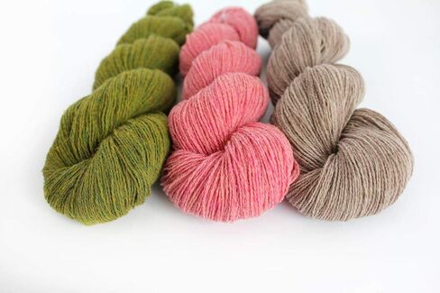 Lotus Yarns 100% Tibetan Yak Yarn Fingering Weight 2X50g Hanks Hand Knitting/Crochet (18-Coral) in Saudi Arabia