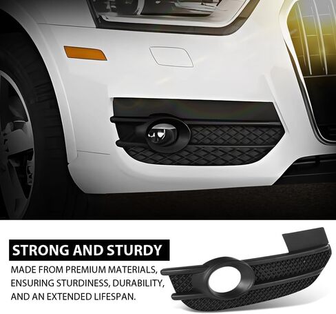 G-PLUS Right Fog Light Cover Bezel, Compatible with Audi Q3 2013-2015, Bumper Grille, Passenger Side, AU1039149, 8U0807682ASP9 in Saudi Arabia