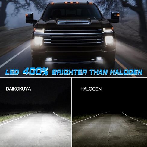 عدسات سوداء مع مصابيح ضباب LED DRL متوافقة مع 2019-2023 شيفروليه سيلفرادو 1500 2500HD 3500HD ترقية وتعديل زوج واحد من مصابيح الضباب LED، مجموعة مصابيح الضباب، أسود A مع DRL in Kuwait