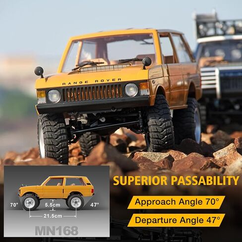 RC Rock Crawler، MN-168 Ranger Rover 1:12 RC سيارة التسلق، 4WD للطرق الوعرة RC Crawler RTF، 2.4 جيجا هرتز 4x4 سيارة لجميع التضاريس مع بطارية 1200 مللي أمبير للبالغين in Saudi Arabia