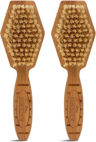 Burt's Bees for Pets Double Sided Pin & Hemp Bristle Dog Brush | Best All-Purpose Dog Brush To Reduce Shedding | Great for All Small Dogs And Puppies | Ideal for Daily Grooming in Kuwait