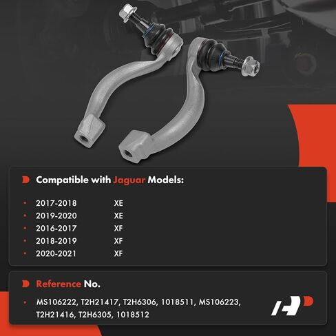 A-Premium 2 x طقم نهاية قضيب الربط الخارجي الأمامي، متوافق مع جاكوار XF 2016-2021، XE 2017-2020 in Kuwait