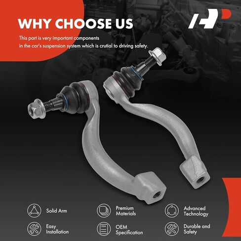 A-Premium 2 x طقم نهاية قضيب الربط الخارجي الأمامي، متوافق مع جاكوار XF 2016-2021، XE 2017-2020 in Kuwait