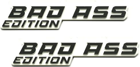 عبوة من قطعتين من ملصقات Bad Ass Edition Emblem ثلاثية الأبعاد Badass Badge مع شريط بديل للسيارات والشاحنات والدراجات النارية والقوارب وأجهزة الكمبيوتر المحمولة (أحمر) in Kuwait