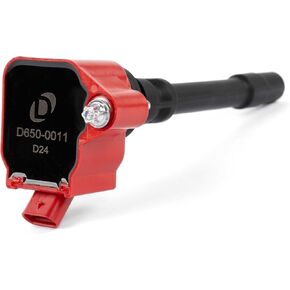 ملف إشعال دينان D650-0011 (أحمر) لموديلات سلسلة BMW N2 مختارة - N63TU3، S63TU4، وS68 - بديل لرقم جزء مخزون OEM 12138692611-1 حزمة in Kuwait