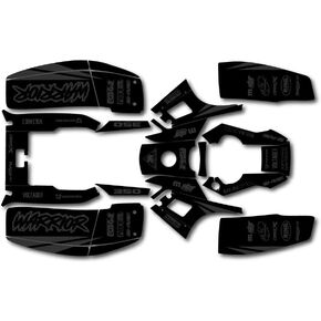 Blackout Shift Racing Graphic kit fits Yamaha Warrior 350 87-04 electric start in Kuwait