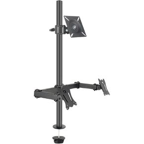 Universal 3 Monitor Stand, Heavy Duty Fully Adjustable Monitor Stand for 2 Monitor, Monitor Arms Desk Mount for 17 to 27 Inch Sn in Kuwait
