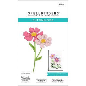 قوالب Spellbinders S2-401 ذات طبقات شقائق النعمان المحفورة من مجموعة إطارات الأضواء والأزهار من ليزا هورتون in Kuwait