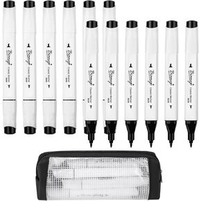 Bianyo 72 Colors Alcohol Markers Set, Dual Tip Fine & Chisel Art Markers with Black Carry Case, Ideal For Coloring Books, Blending, Drawing & Sketching, A Perfect Holiday Gift for Artists in Kuwait